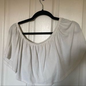 White Off the Shoulder Crop Top